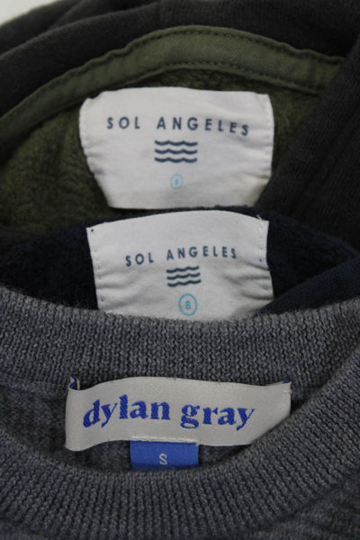 SOL ANGELES Dylan Gray Boys Cotton Pullover Hoodies Sweater Green Size S 8 Lot 3