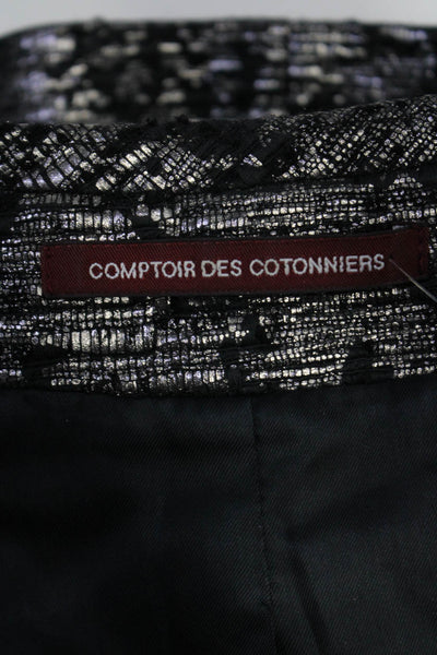 Comptoir Des Cotonniers Women's Long Sleeves Full Zip Jacket Black Size 38