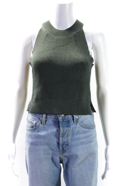 Wilfred Womens Dark Green Halter Neck Sleeveless Corp Tank Top Size XS