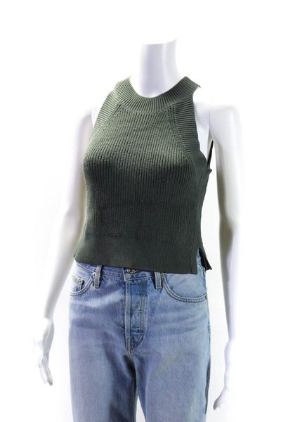 Wilfred Womens Dark Green Halter Neck Sleeveless Corp Tank Top Size XS