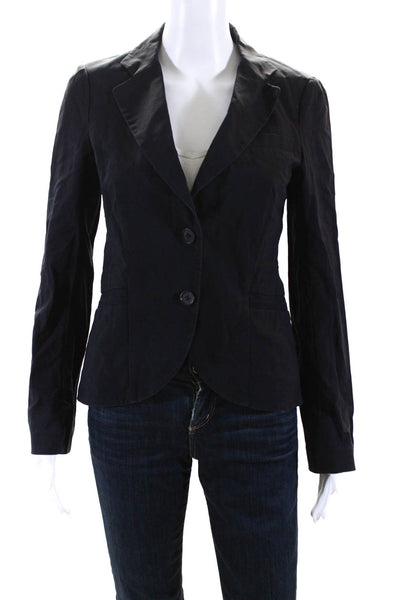 Theory Womens Button Down Branden Alternative Jacket Navy Blue Size 6