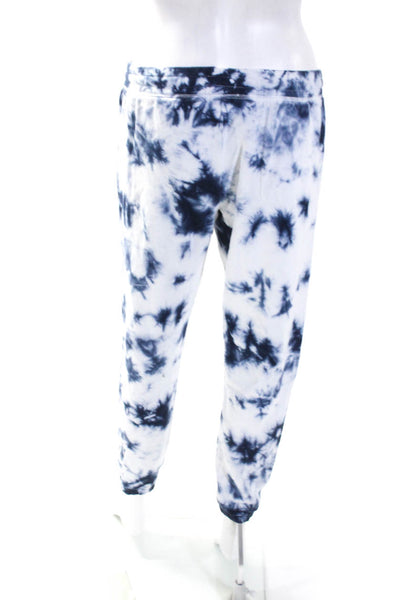 PJ Salvage Womens Cotton Knit Tie Dye Pullover Sweatshirt Sweatpants Blue Size L