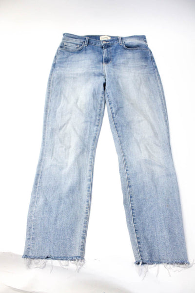 L'Agence Womens High Rise Cropped Sada Cropped Jeans Blue Size 27 28 Lot 2