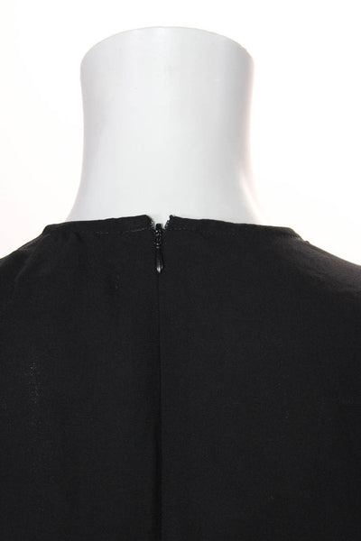 Cotelac Womens Long Sleeve V Neck Gathered Maxi Dress Black Size 3