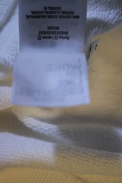 Essentiel Antwerp Womens Cotton Sequined Long Sleeve Sweatshirt White Size 8
