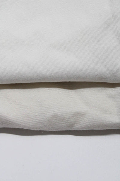 Theory Polo Ralph Lauren Womens High Rise Pants White Cotton Size 0 Lot 2