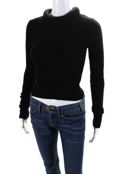 Rag & Bone Womens Pullover Round Neck Cashmere Sweater Black Size Extra Small