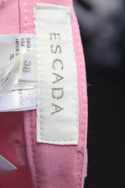 Escada Womens Solid Pink Cotton High Rise Bootcut Leg Jeans Size 38