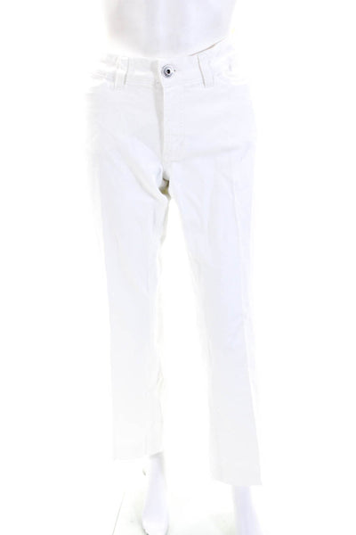 Escada Sport Womens Solid White Cotton High Rise Bootcut Leg Leyla Jeans Size 40