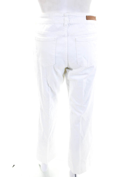 Escada Sport Womens Solid White Cotton High Rise Bootcut Leg Leyla Jeans Size 40