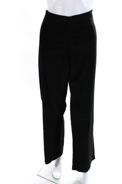 Brooks Brothers Womens Cotton Velvet Mid-Rise Straight Leg Pants Black Size 12