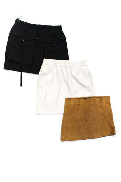 Zara Women's Elastic Waist Pockets Cargo Micro Mini Skirt Black Size S Lot 3