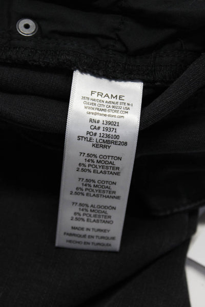 Frame Womens Zipper Fly High Rise Crop Mini Boot Cut Fringe Jeans Gray Size 26