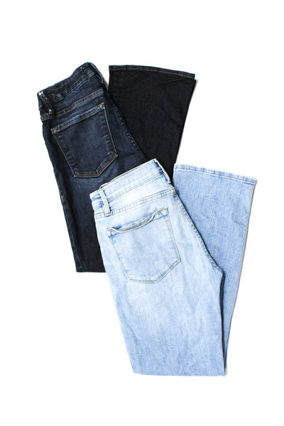 Frame Womens Straight Leg Boot Cut Jeans Blue Black Cotton Size 25 24 Lot 2