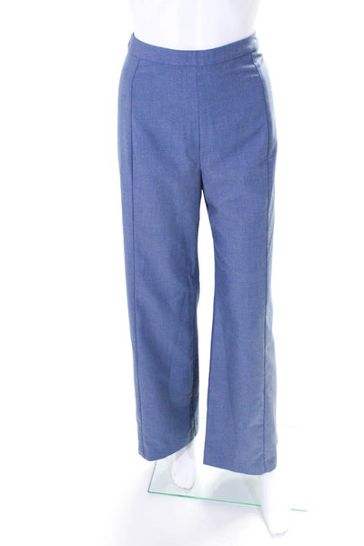 C/MEO Collective Women's Zip Closure Flat Front Wide Leg Dress Pant Blue Size S