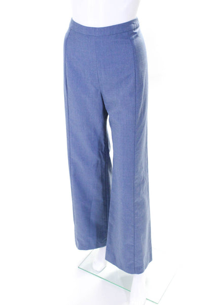 C/MEO Collective Women's Zip Closure Flat Front Wide Leg Dress Pant Blue Size S