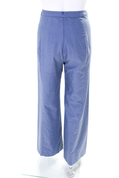 C/MEO Collective Women's Zip Closure Flat Front Wide Leg Dress Pant Blue Size S