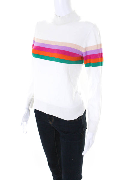 & Other Stories Women's Mock Neck Long Sleeves Pullover Sweater White Size XS