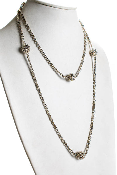 Stephen Webster Womens Sterling Silver Sautoir Superstud Chain Necklace 80g 46"