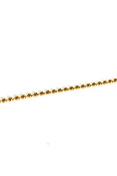 Coach Womens Gold Tone Orange Enamel Logo Ball Pendant Chain Necklace 19"