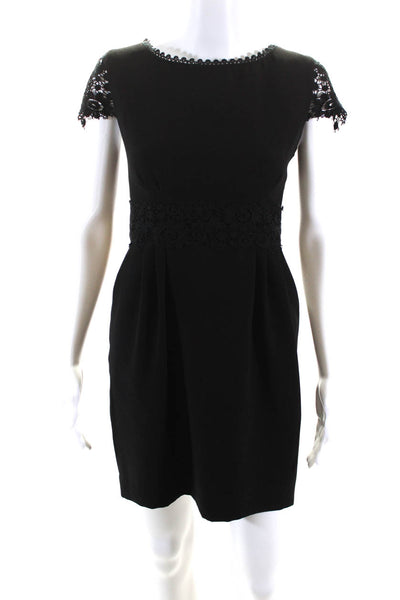 Philosophy di Alberta Ferretti Hartly Womens Crochet Sheath Dress Black Size 10