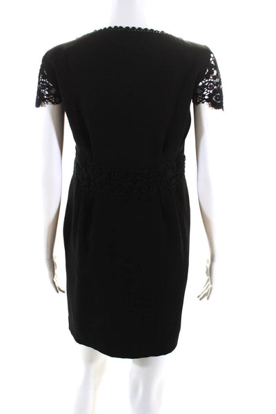 Philosophy di Alberta Ferretti Hartly Womens Crochet Sheath Dress Black Size 10