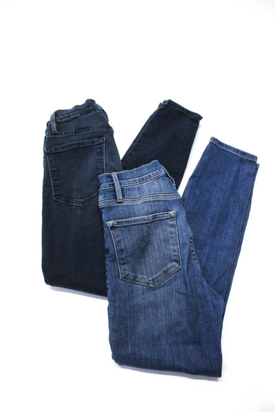 Frame Womens Cotton Medium Dark Washed Skinny Leg Jeans Blue Size EUR25 Lot 2