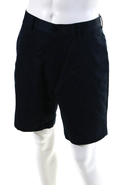 Brooks Brothers Mens Cotton 4 Pocket Button Closure Chino Shorts Navy Size W32