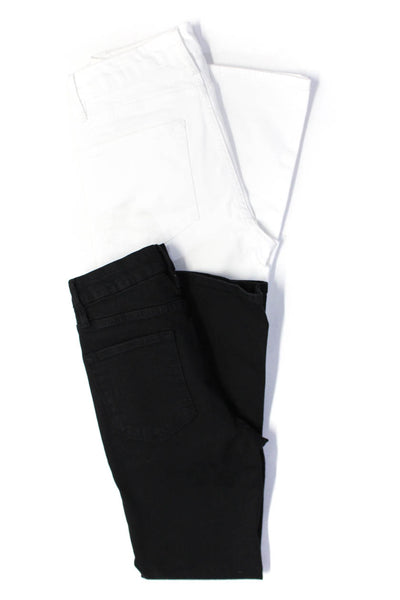 Frame Women's Midrise Five Pockets Bootcut Denim Pant White Black Size 26 Lot 2