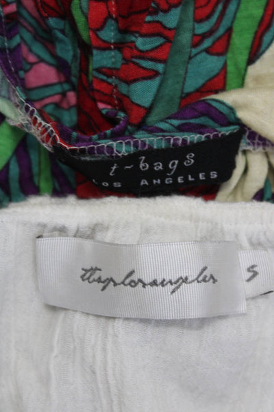 T Bags Los Angeles Womens Tank Top Dress White Multi Colored Size Small Lot 2