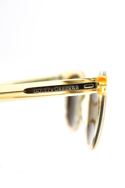 Dolce & Gabbana Womens DG 4254 Round Sunglasses Clear Yellow Plastic