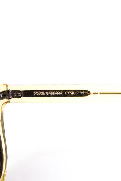 Dolce & Gabbana Womens DG 4254 Round Sunglasses Clear Yellow Plastic