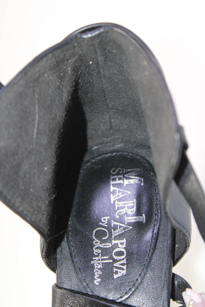 Maria Sharapova Cole Haan Womens Ankle Strap Stiletto Sandals Black Size 6