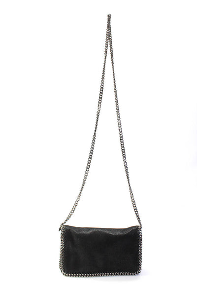 Stella McCartney Womens Single Strap Vegan Falabella Crossbody Handbag Black