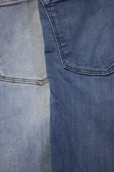 Frame Womens Cotton Fringed Hem Buttoned Skinny Leg Jeans Blue Size EUR26 Lot 2