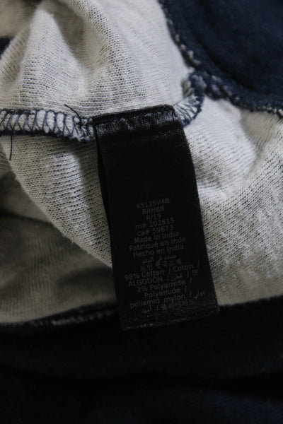 John Varvatos Mens Cotton Zip Long Sleeve Drawstring Hooded Jacket Blue Size XL