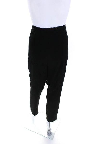 Rag & Bone Womens Elastic Drawstring Waist Straight Leg Casual Pant Black Size L