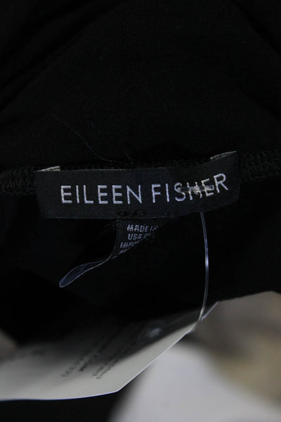 Eileen Fisher Women's Turtleneck Long Sleeves Basic Blouse Black Size L