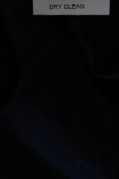 David Meister Women's Round Neck Sleeveless A-Line Midi Work Dress Black Size 8
