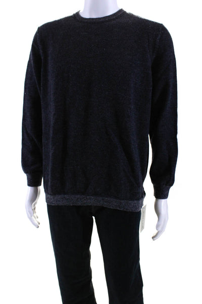 Theory Mens Pullover Crew Neck Merino Wool Sweatshirt Gray Size 2XL