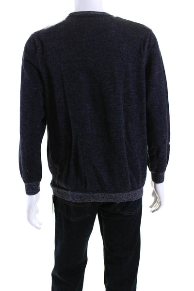 Theory Mens Pullover Crew Neck Merino Wool Sweatshirt Gray Size 2XL