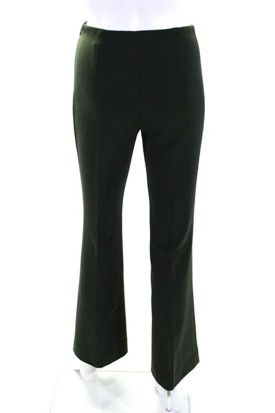 Theory Womens Crepe High Rise Zip Up Slim Cut Dress Pants Trousers Green Size 00
