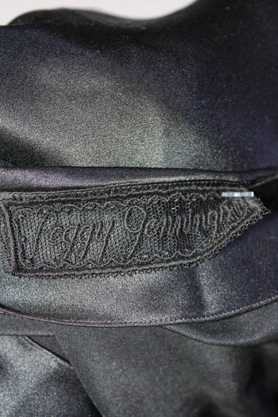 Peggy Jennings Womens Silk Charmeuse V-Neck Tank Top Blouse Black Size S