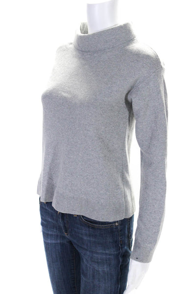 & Other Stories Womens Gray Cotton High Neck Pullover Sweater Top Size XS