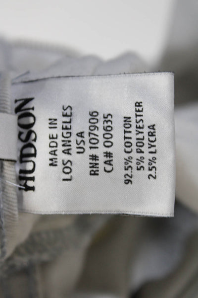 Hudson Womens Blue Light Acid Wash Cotton Mid-Rise Flare Leg Jeans Size 25