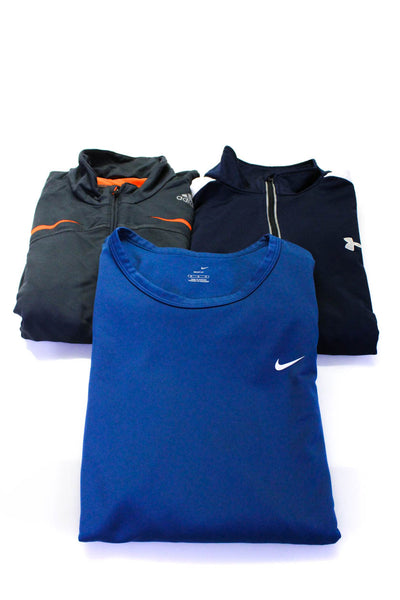 Nike Adidas Mens Long Sleeve Tee Shirt Half Zip Jacket Size Medium Lot 3