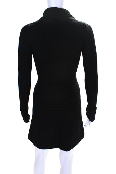 Laundry by Design Womens Ribbed Cowl Neck Mini Sheath Sweater Dress Back Size XS