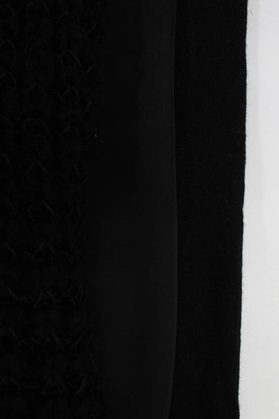 Zara Womens Cardigan Sweaters Satin Shirt Corduroy Pants Black XS Medium Lot 4