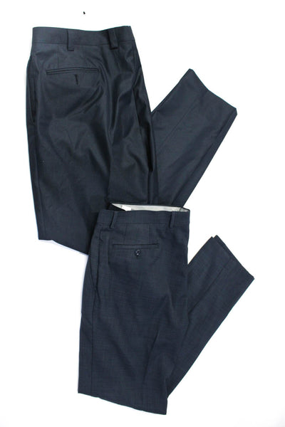 Michael Kors Calvin Klein Mens Pleated Dress Pants Navy Size 34x32 36x32 Lot 2