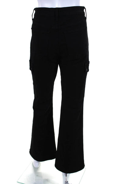 Joe's Collection Womens Cotton Blend Mid-Rise Bootcut Cargo Pants Black Size 29